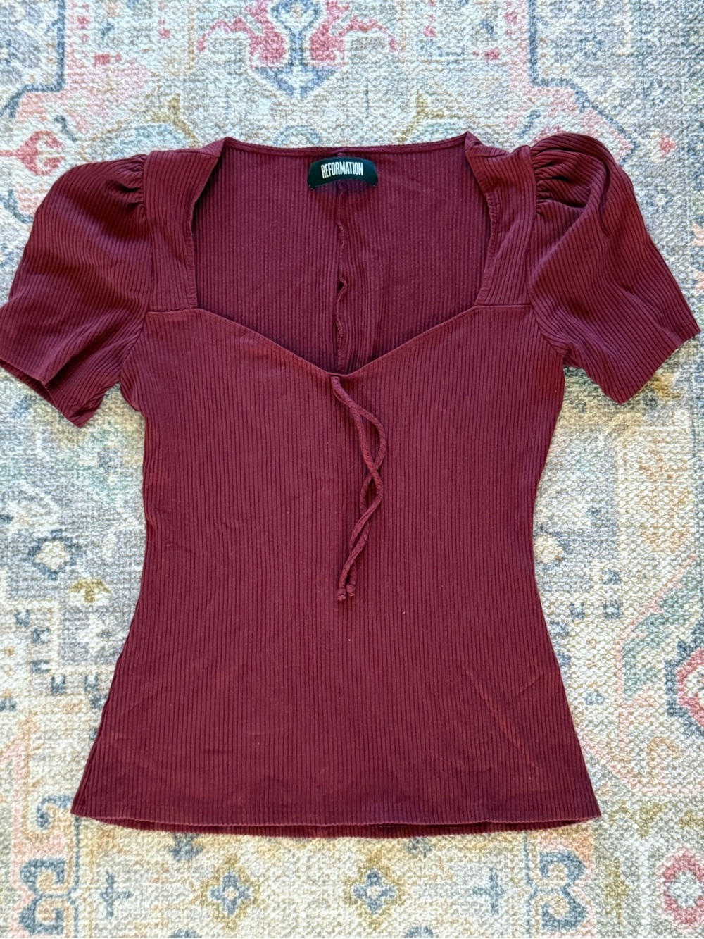 Reformation Lydia puff sleeve top